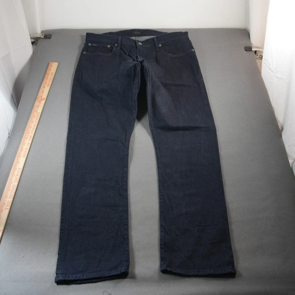 Polo Ralph Lauren Sullivan Slim Stretch Men Jeans 34x32 Dark Wash Denim Straight